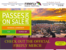 Tablet Screenshot of fireflyfestival.com